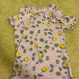 Juicy Couture lemon open sleeve shirt